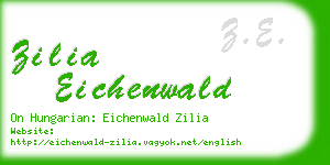 zilia eichenwald business card